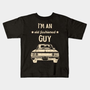 Old-fashioned Guy Old Cars Classic Car Lover Kids T-Shirt